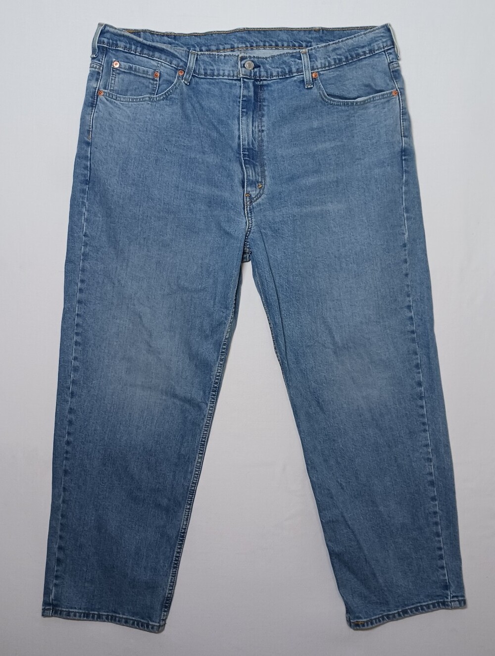 Levi's 550 Mens Relaxed Fit Stretch Jeans 44X30 Medium Wash Denim